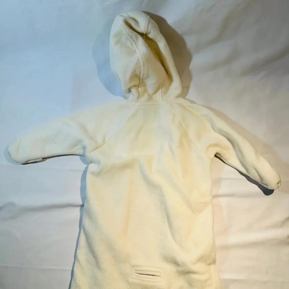 Vintage Carters Polar Bear Fleece Winter Bunting w/ Hood Gender Neutral